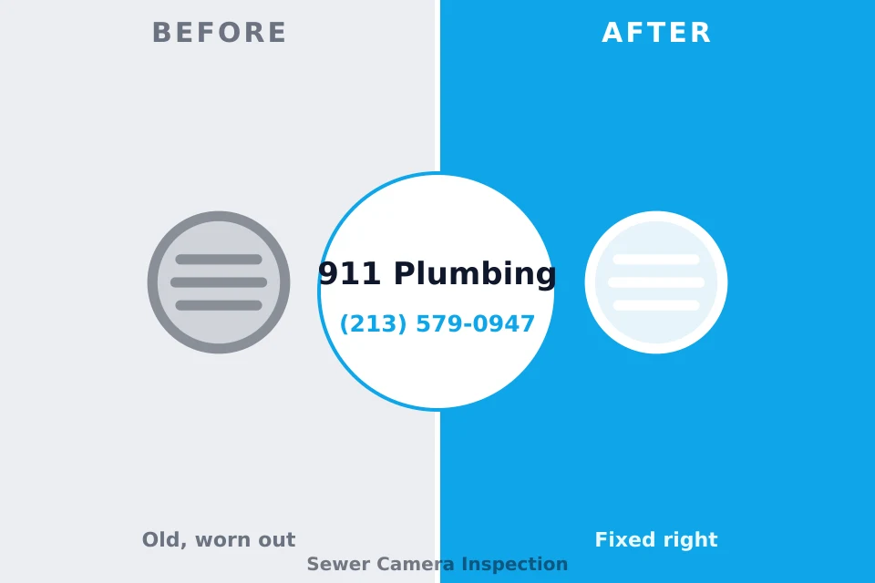 Before and after: plumbing company Maywood, CA